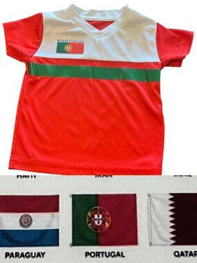 FIFA WORLD CUP Portugal FPF Toddler SOCCER Jersey Size 18 Months Russia 2018